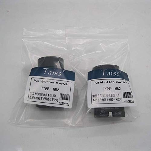 Taiss Momentary Push Button Switch Start/Stop Red Start/Stop, Green,