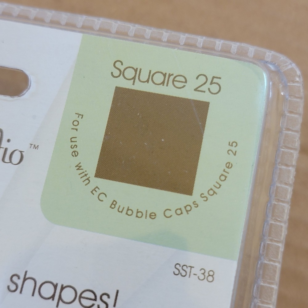 Epiphany Crafts- EC Shape Studio -Square 25-SST-38- Button Tool Punch- New