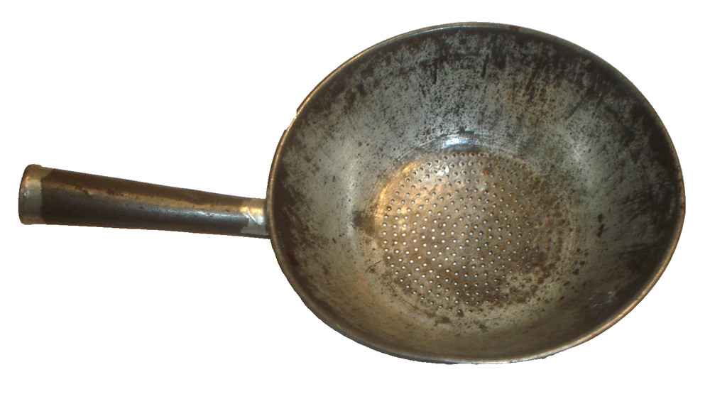 Antique Primitve Tin / Metal Strainer