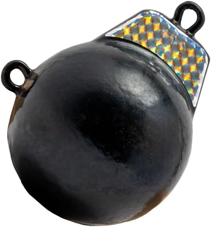 10 Lbs Coated Ball Downrigger Weight with Silver Flash Finish