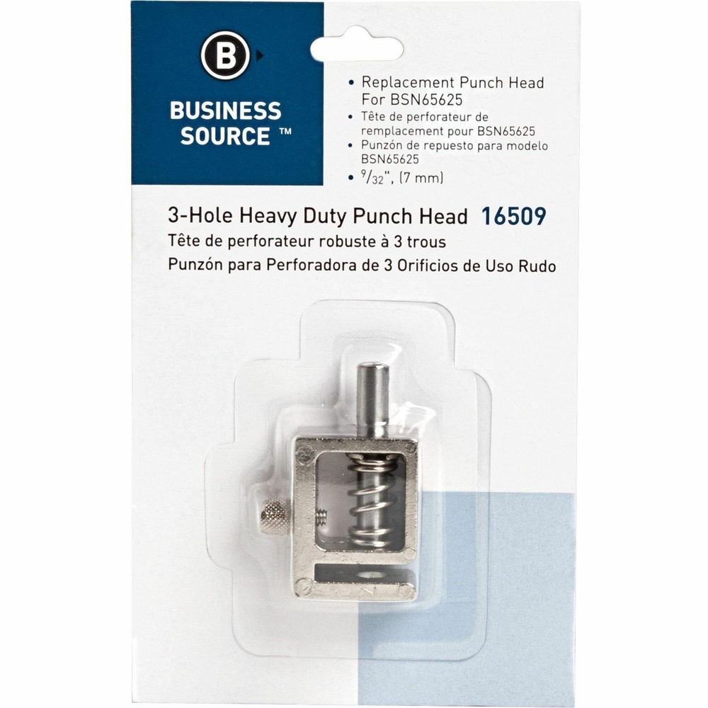 Business Source Replacement Punch Head - 0.28" - Silver (BSN16509)