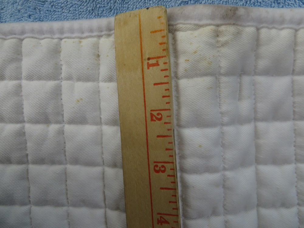 On Course Dressage Saddle Pad White Quilted - Used