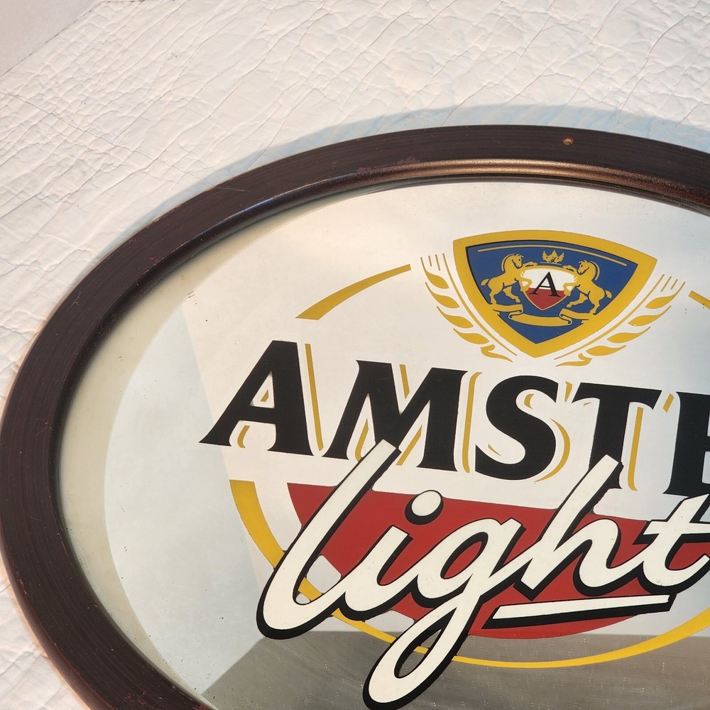 Amstel Light Beer Framed Oval Mirror