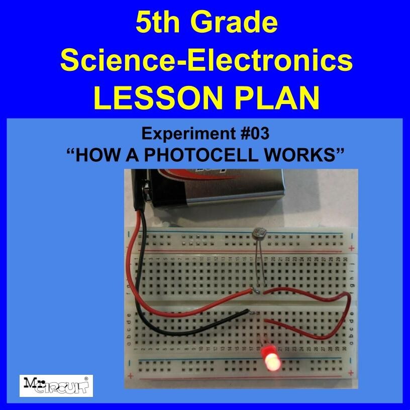 5th Grade- Lesson Plan  #Exp03 "HOW A PHOTOCELL WORKS" Science-Electronics