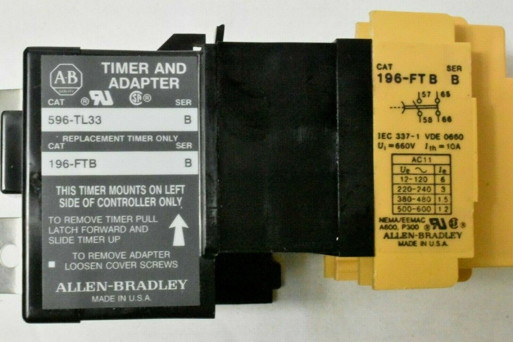 Allen Bradley 596-TL33 Pneumatic Timer, Left Hand, OFF-Delay