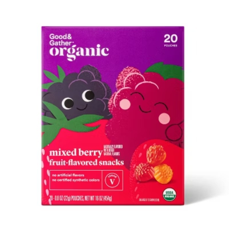 Organic Mixed Berry Fruit Snacks - 20ct