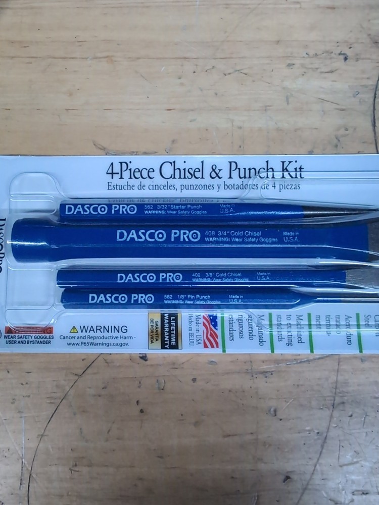 Dasco Pro 29 Punch & Chisel, 4 Piece