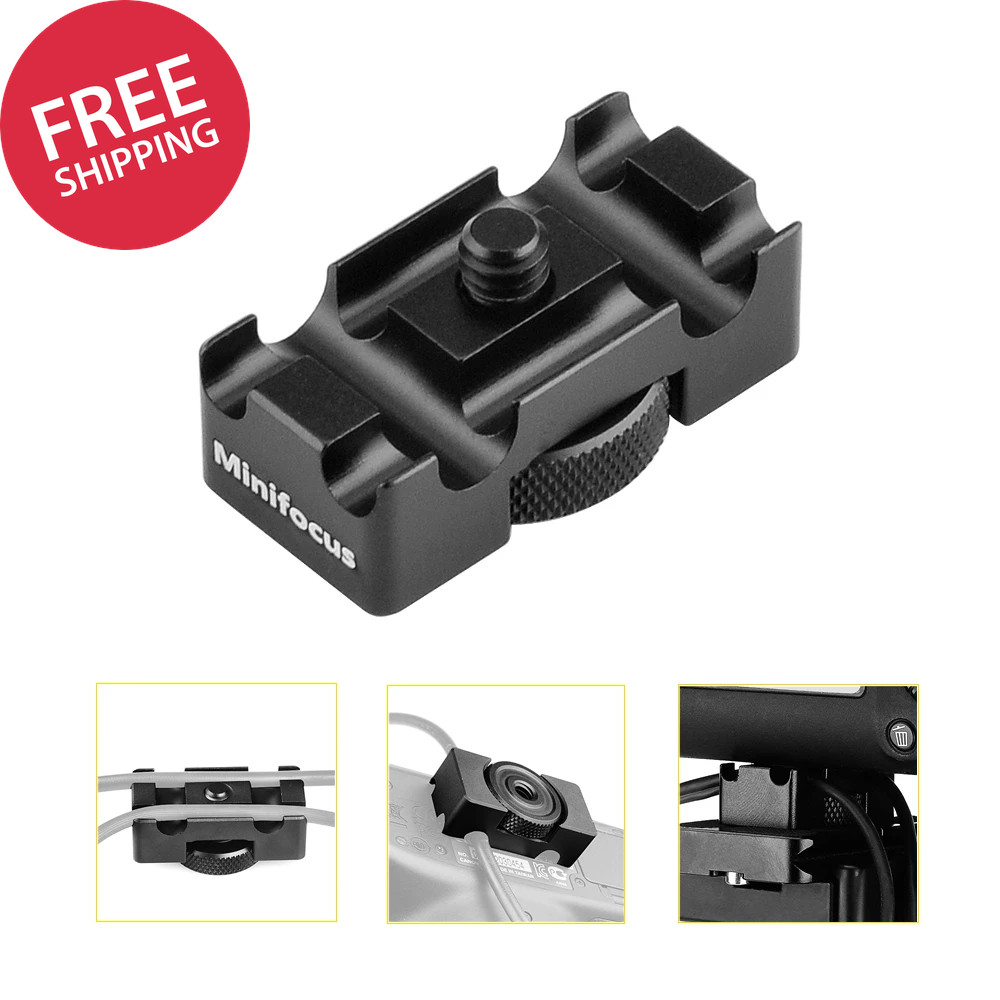 Mini Tether Cable Clamp Clip DSLR Camera Tripod Quick Release Plate Protector