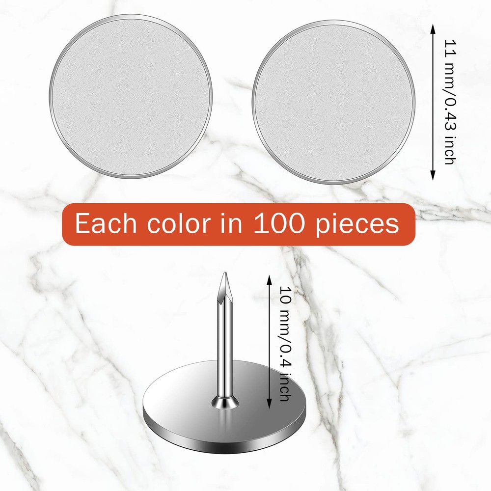 200 Pack Reflective Tacks Trail Marking Markers White