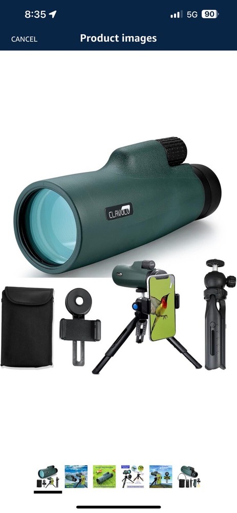 12x50 monocular Telescope W/Tripod