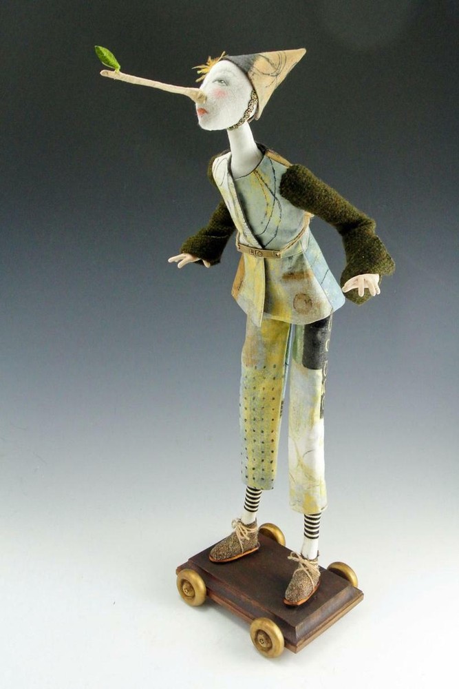 Cloth Art Doll Pattern Class Tutorial "Pinocchio" by Cindee Moyer