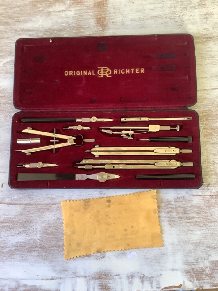 Richter & Co Kopernikus VII Mechanical Drafting Drawing Set Tool nice condition