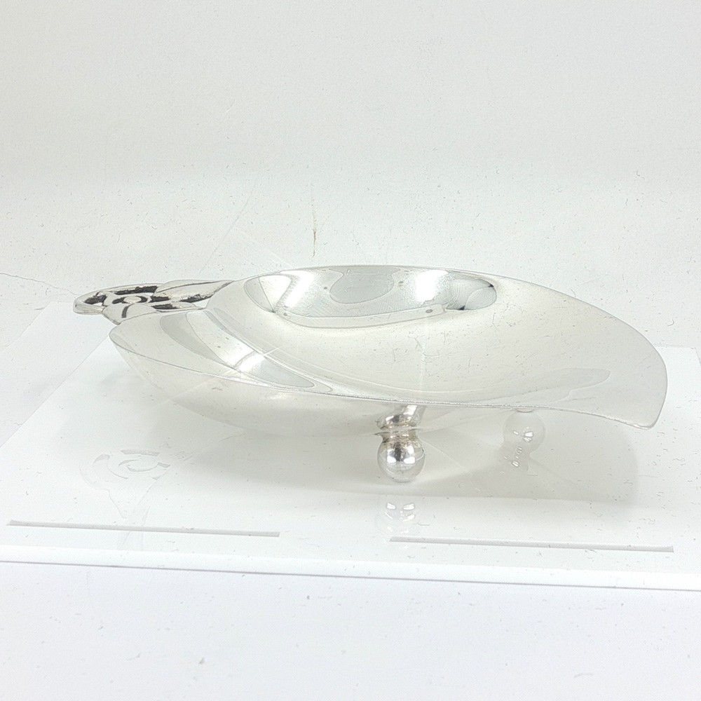 Tiffany & CO. Sterling Silver Footed Leaf Candy Dish #25053