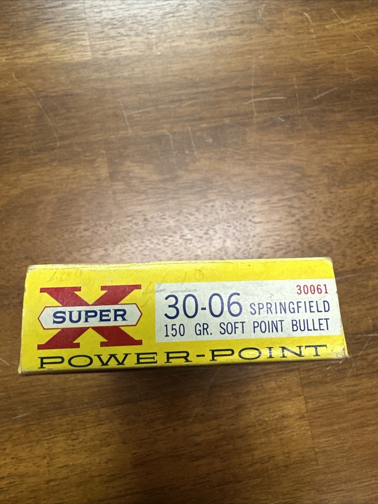 Western Super X Power Point 30-06 Springfield 150 Gr Empty Ammo Box With Insert