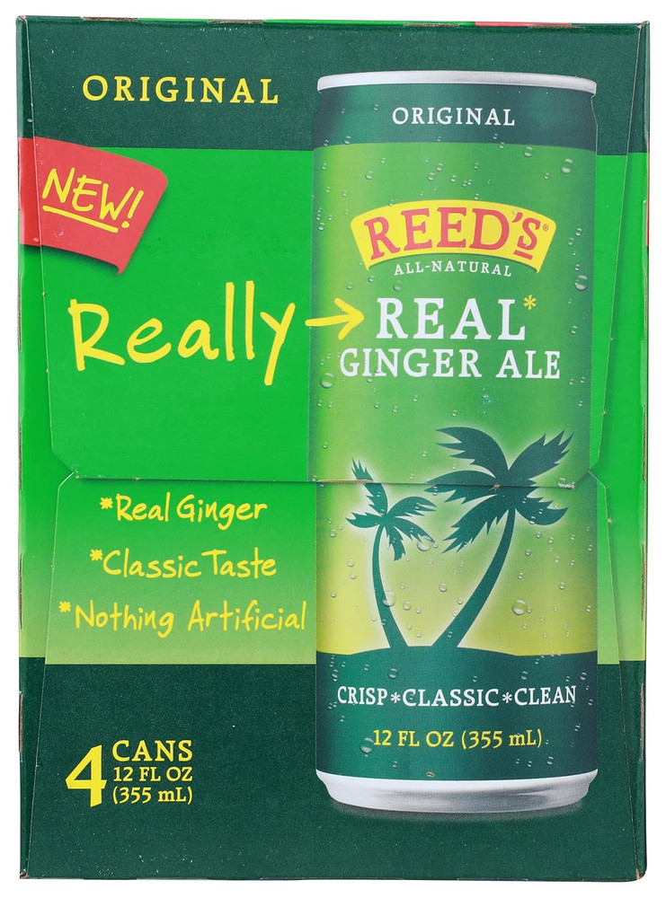 , Soda Real Ginger Ale, 12 Fl Oz, 4 Pack