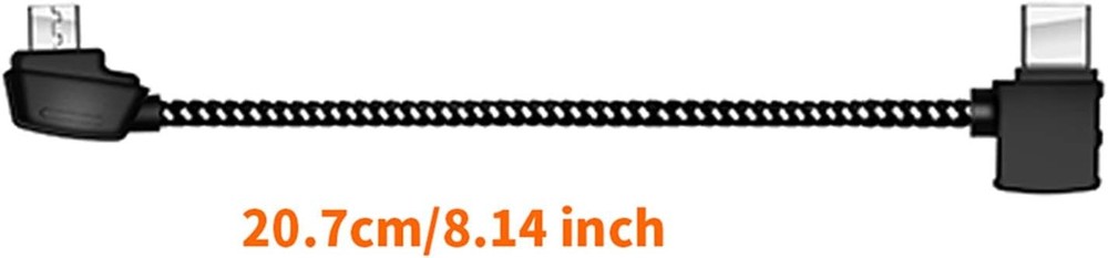Hanatora Micro-AB to USB C 8.14 Inch Remote Controller Cable for DJI Black