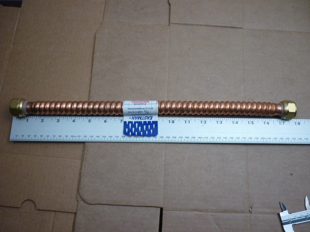 Water Heater, Copper Connector 3/4" FIP Brass Nut, Dual Sleeve, 0437718