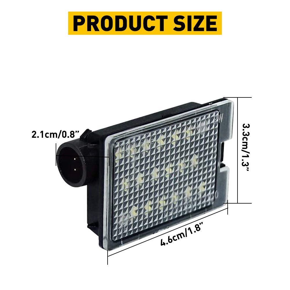 "SUPER BRIGHT"White LED License Plate Light Lamp SET For 2014-2021 Dodge Durango