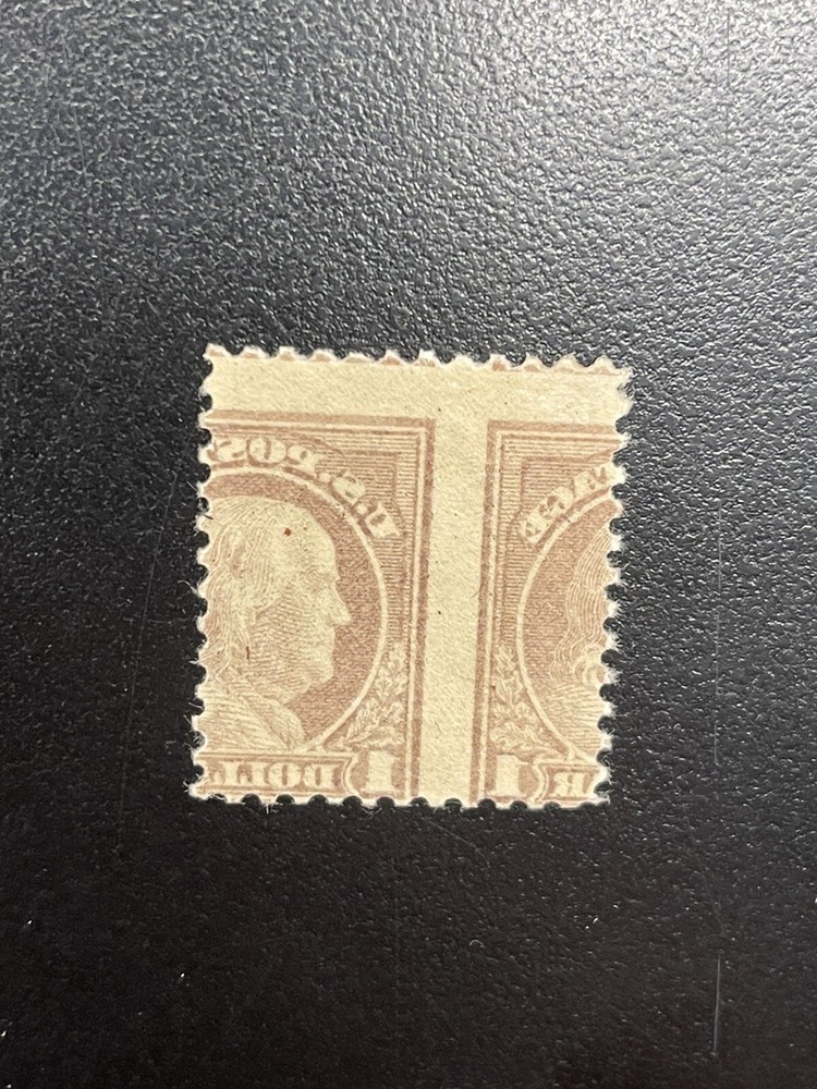 1- US Stamp #518 $1 Dollar Franklin. Errors,Freak,Oddities. Mint OG NH Offset
