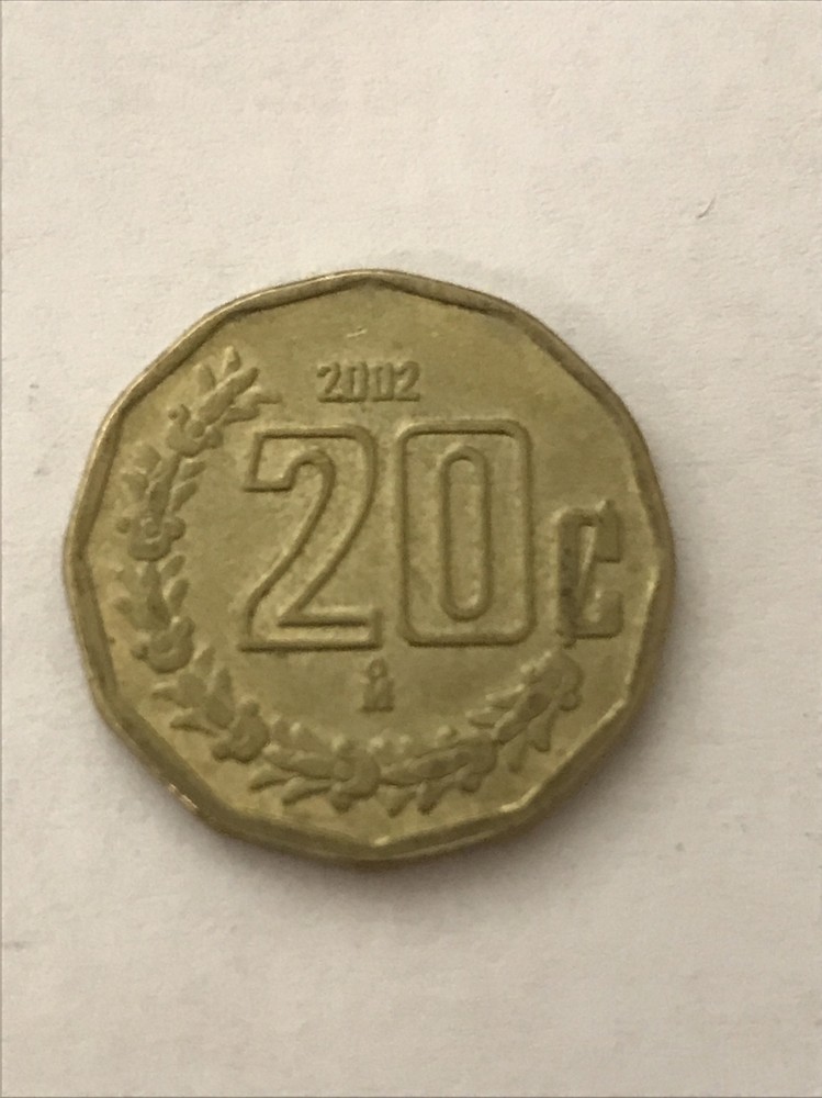 Mexico 2002 Mexican 20 Centavos Coin C2