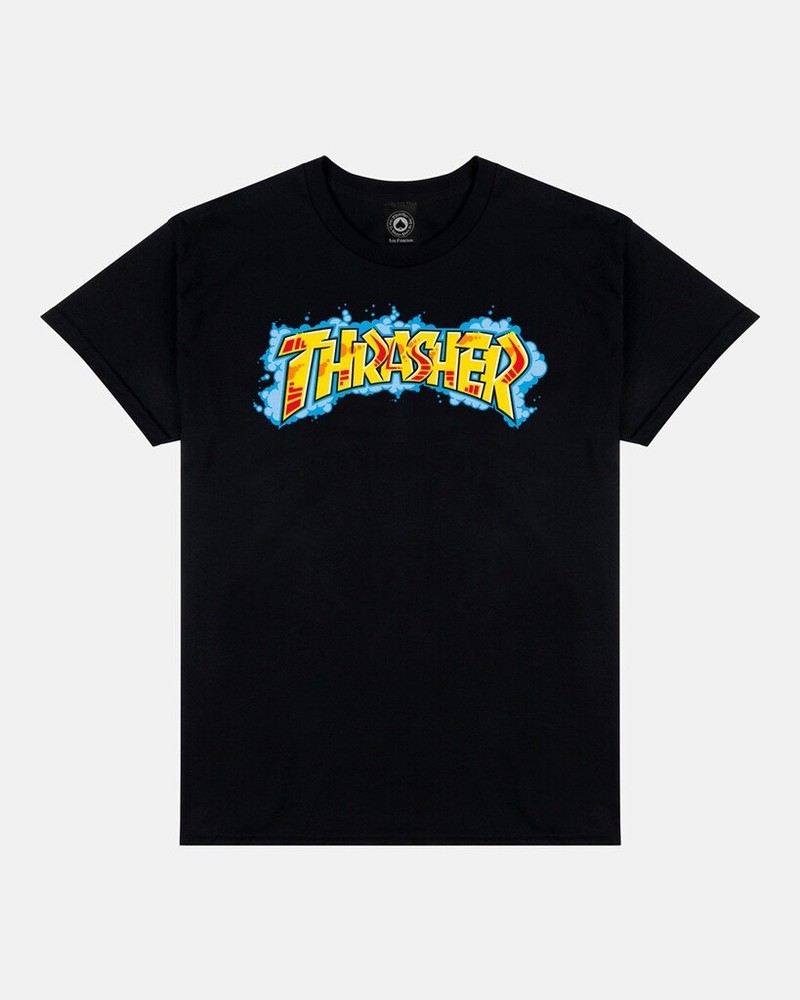 Thrasher Graff Logo Black T-Shirt