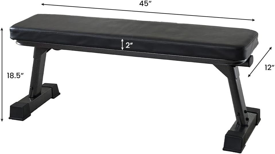 Gym Quality Foldable Flat Bench for Multi-Purpose Weight Training