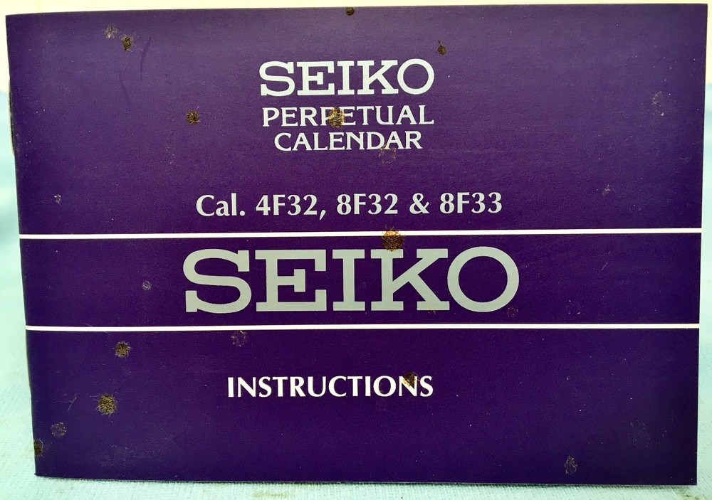 SIX (6) SEIKO ASSORTED INSTRUCTIONS BOOKLETS,
