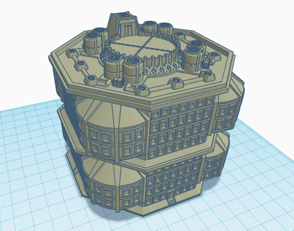 Fusion Tower (3 Pieces) - Tabletop Wargame Terrain Battletech Warhammer