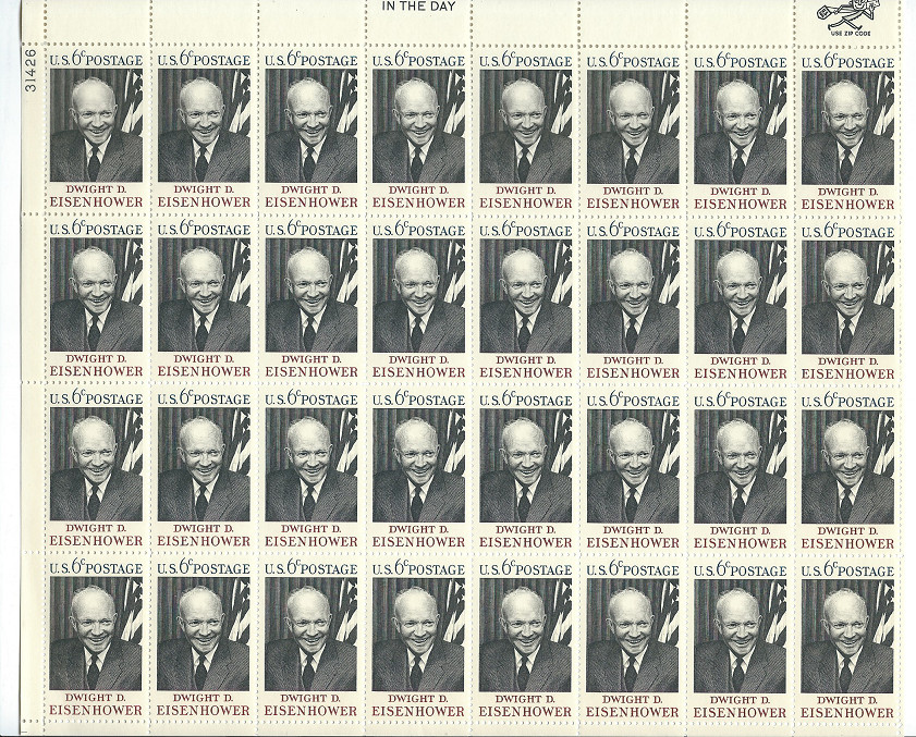 Scott  #1383...6 Cent...Eisenhower...Sheet of 32 Stamps