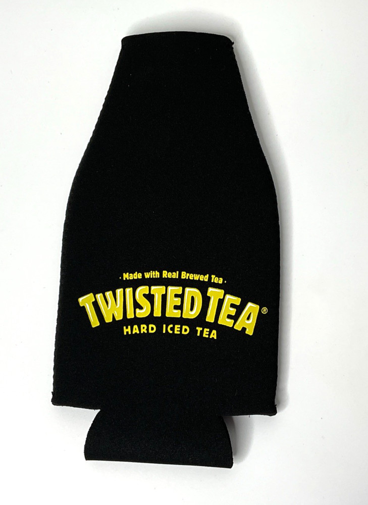 Twisted Tea Bottle Zip Up Koozie Black New