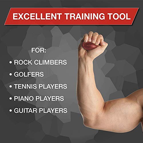 Hand Exerciser, Ball For Hand, Wrist, Finger, Forearm, New Version Red - Soft