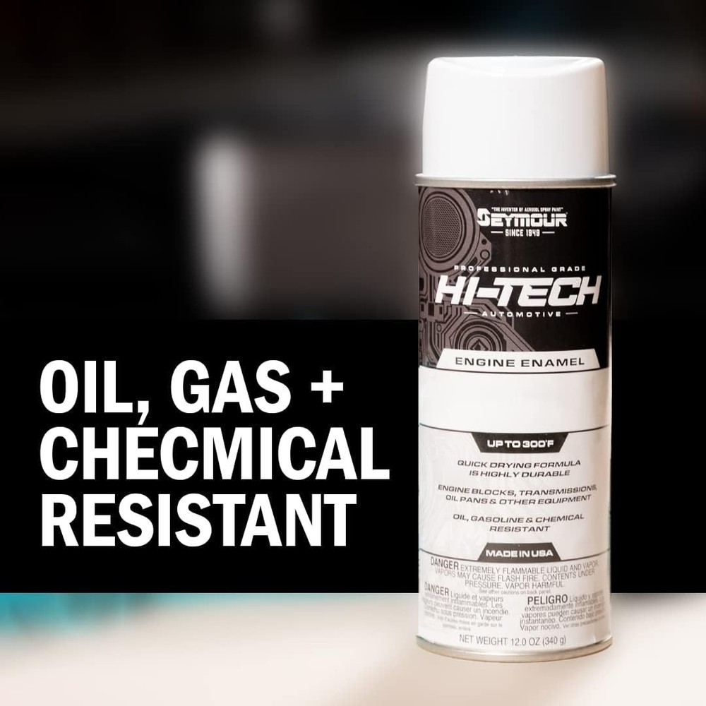 Hi-Tech Engine Spray Paint Gloss Clear 12 oz Heat Resistant Durable Coating