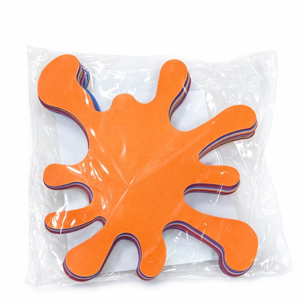 38 splat-shaped Paper cutouts.