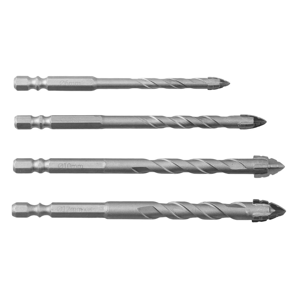 Compact Eccentric Drill Bits Set of 4 for Various Material Applications