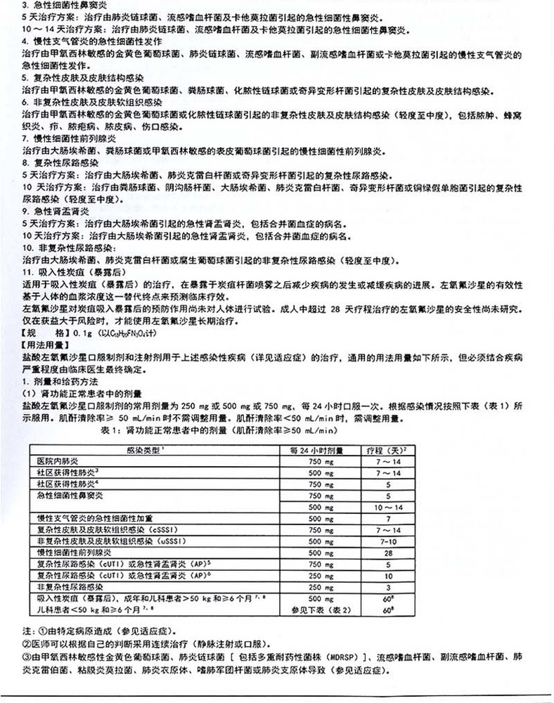 1box zuoyangfushaxingjiaonang 葵花 盐酸左氧氟沙星片 10片