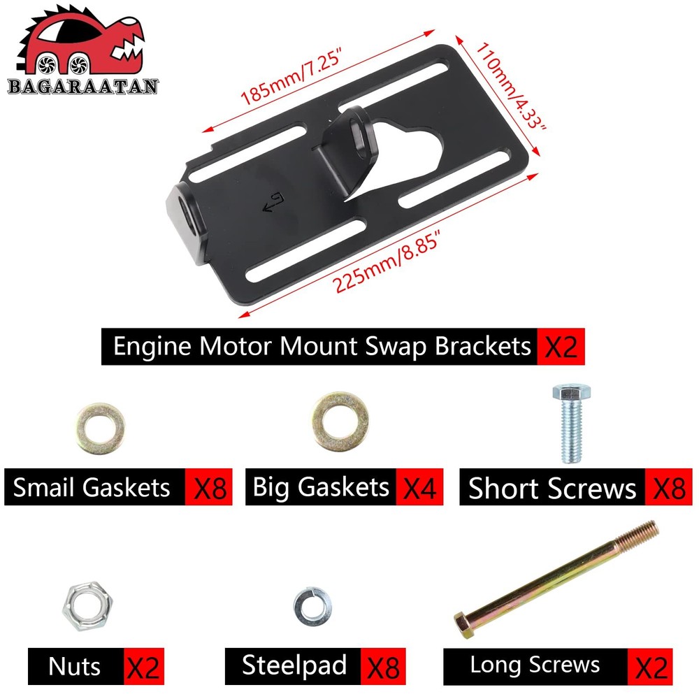 LS Conversion Engine Swap Mounts1973-1998 Square Body- Adjustable Swap Bracke...