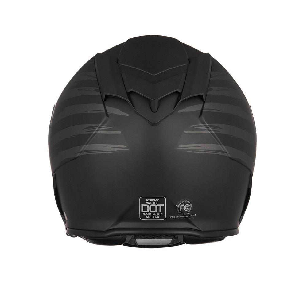 VCAN Bluetooth Integrated Full Face Motorcycle Helmet with Dual Visor