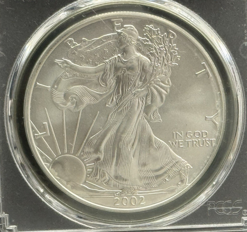 2002 $1 American Silver Eagle PCGS MS69 (Blue Label)