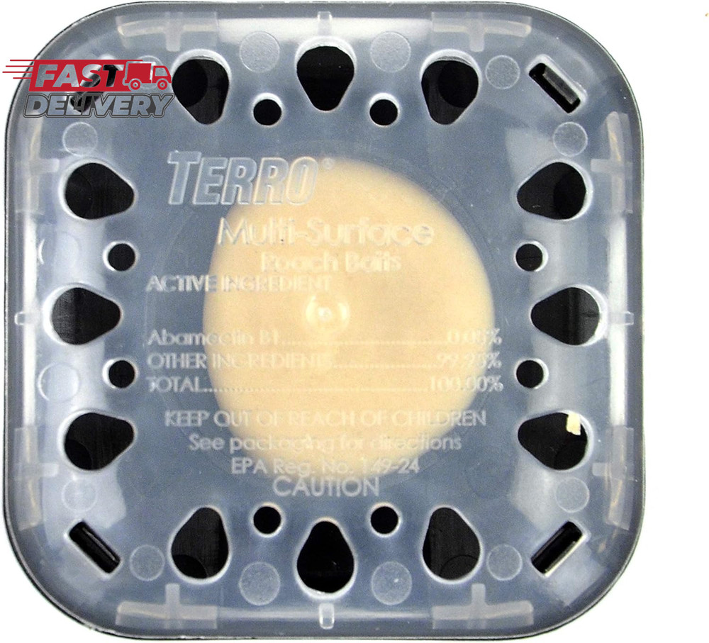 TERRO T500 Indoor Multi-Surface Roach Bait Stations - Indoor Cockroach Killer, 6