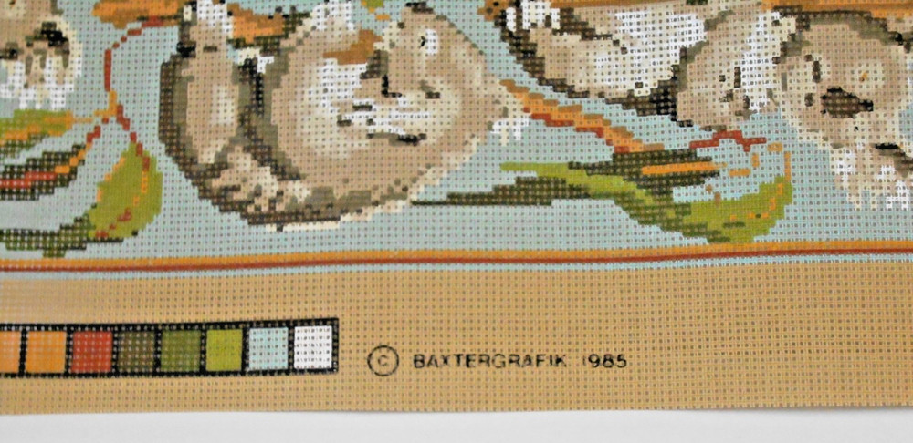 BAXTERGRAFIK NEEDLEPOINT CANVAS #6-04 - KOALA BEARS FROM 1985 - 6"X30" PATTERN