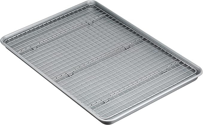 Ceramic Nonstick Baking Sheet & Cooling Rack Set, Dishwasher Safe, Oven Safe, Ha