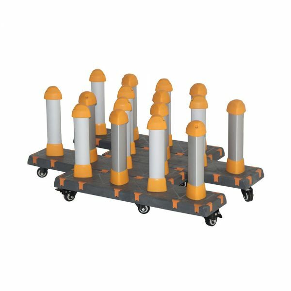 Detachable Free Assembly Mobile Material Floor Rack for Vinyl, with 2 Modules