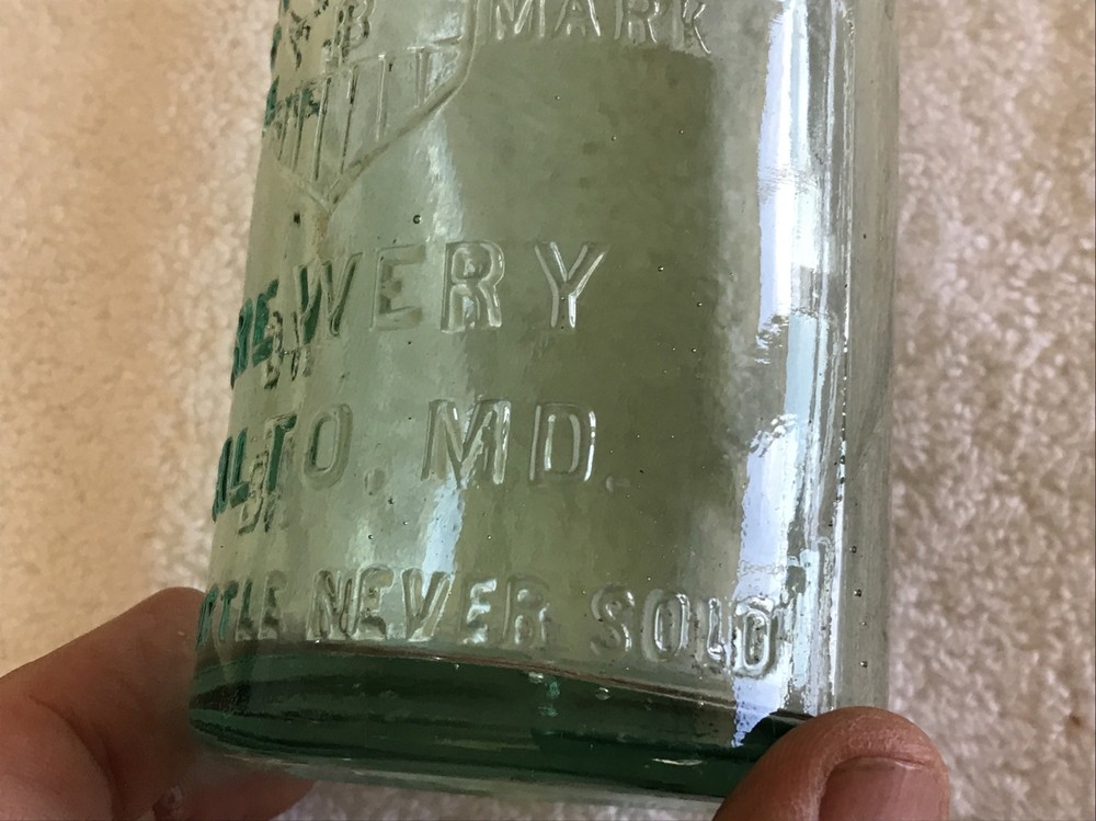 FRED BAUERNSCHMIDT AMERICAN BREWERY EMBOSSED BOTTLE, BALTIMORE MD.