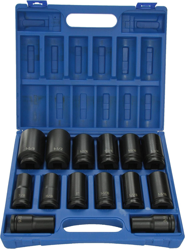 (8038D 3/4" Drive 14-Piece Deep Socket Set