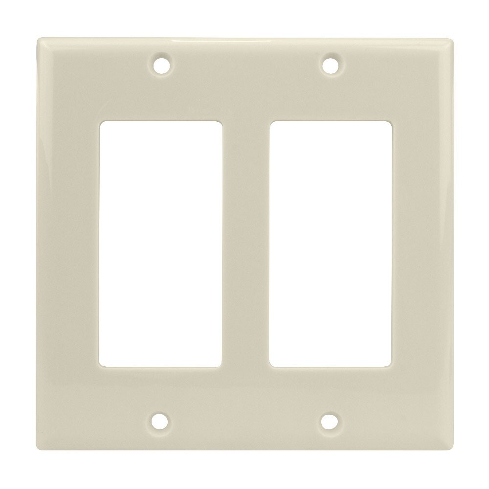 Construct Pro™ Decorative Double Gang Wall Plate (Light Almond)
