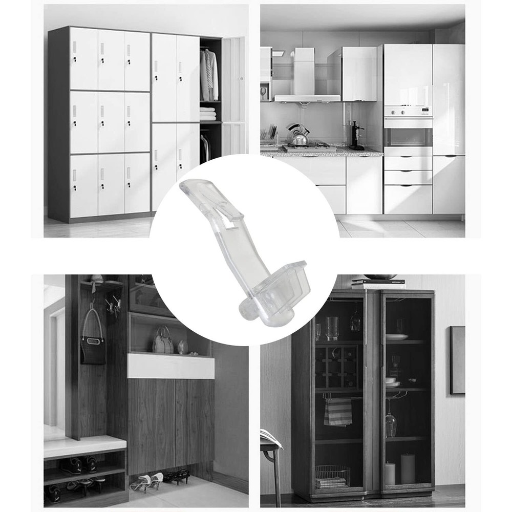 Shelf Support Peg 20PCS Clear Plastic Locking Shelf Support Pin Clips Cabine