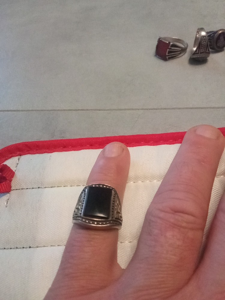 Men's 925 Onyx Silver Ring