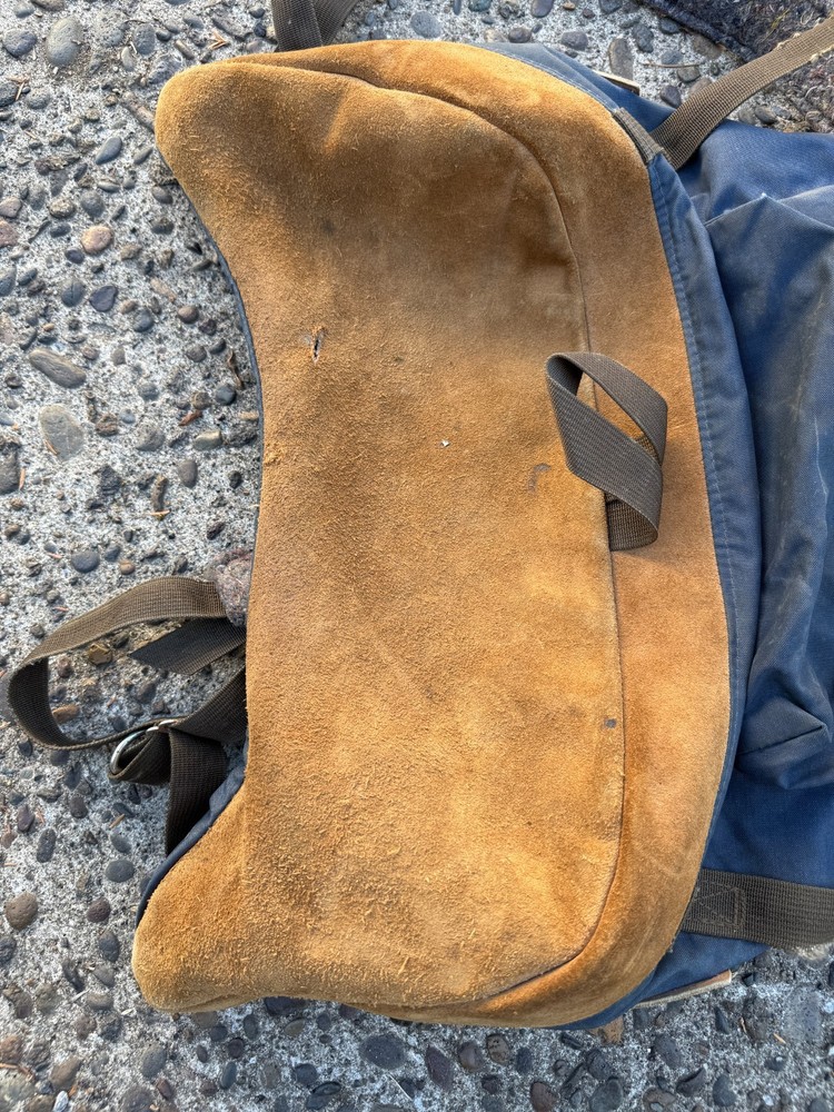 Vintage THE NORTH FACE BACKPACK Brown Label 70s LEATHER BOTTOM Internal Frame