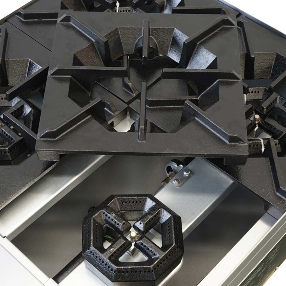 60" Range - 6 top burners + 24" charbroilers and 2 standard ovens