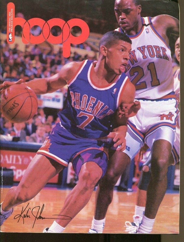 1990-91 Phoenix Suns @ Houston Rockets Program Keven Johnson 74885b43